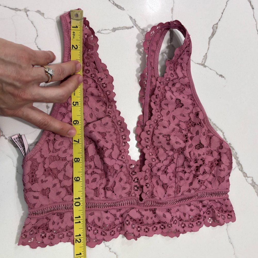 Victoria’s Secret Body by Victoria Women’s Pink Lace Bralette Bra Medium Lounge - Picture 15 of 16